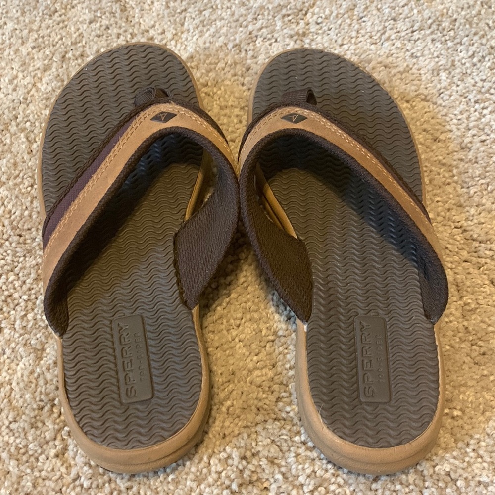 Little boys Sperry sandals. Like new! Size 12